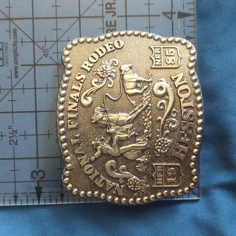 National Finals Rodeo Anniversary Ser. 1985 3rd Ed. Hesston Buckle